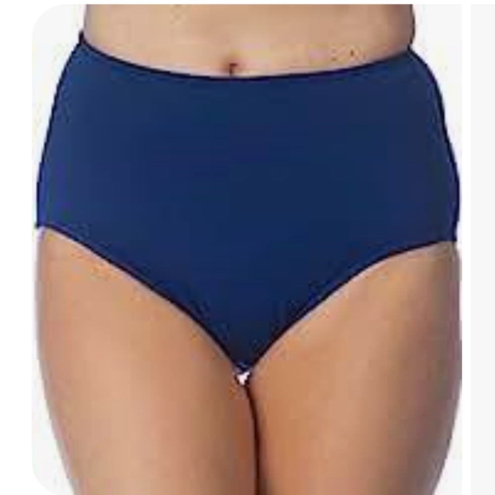Maxine of Hollywood Navy Blue Swim Bottoms/Briefs  Size 24W Never Worn